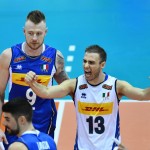 L'esultanza del libero italiano Massimo Colaci