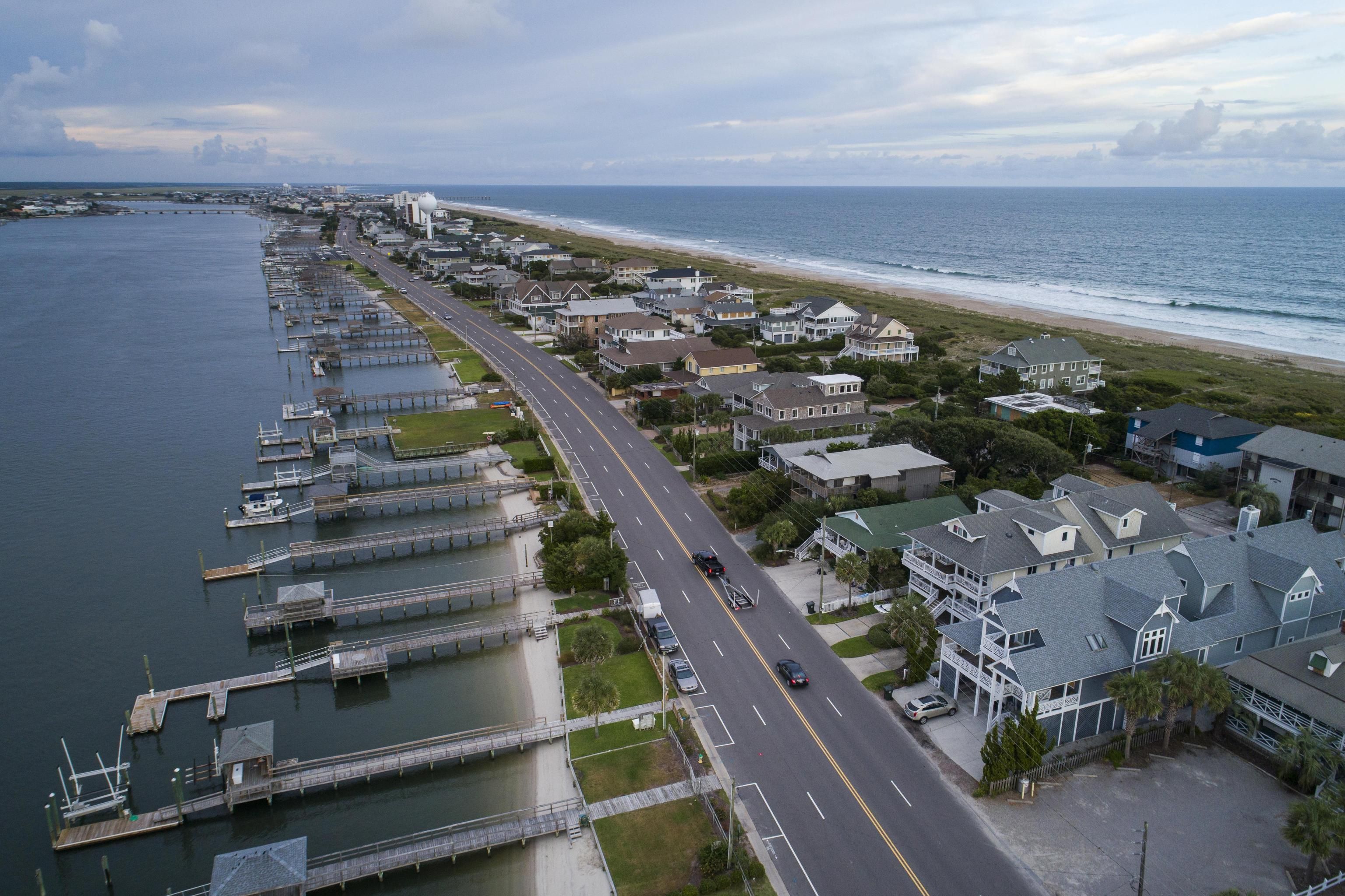 Strade vuote a Wrightsville Beach