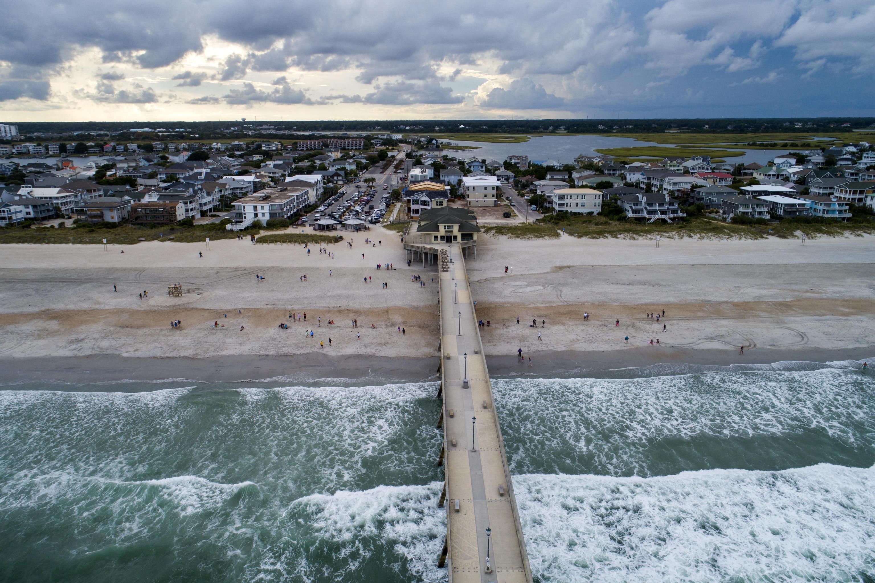 Molo Johnny Mercer nella Wrightsville Beach, North Carolina