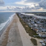 La spiaggia di Wrightsville quasi deserta