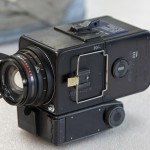 La telecamera Hasselblad 70mm proveniente dal modulo di comando dell'Apollo 11.