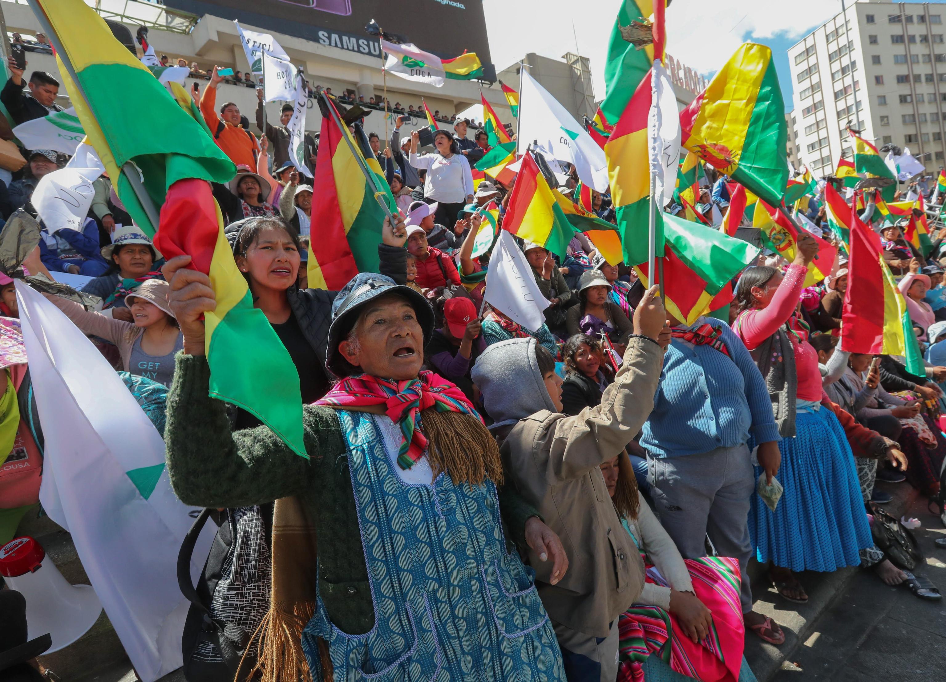 I manifestanti hanno protestato contro il Presidente Evo Morales e chiesto le dimissioni del Ministro degli Interni, Carlos Romero