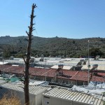 La vista dall'alto dell'hotspot di Moria, sull'isola di Lesbo in Grecia