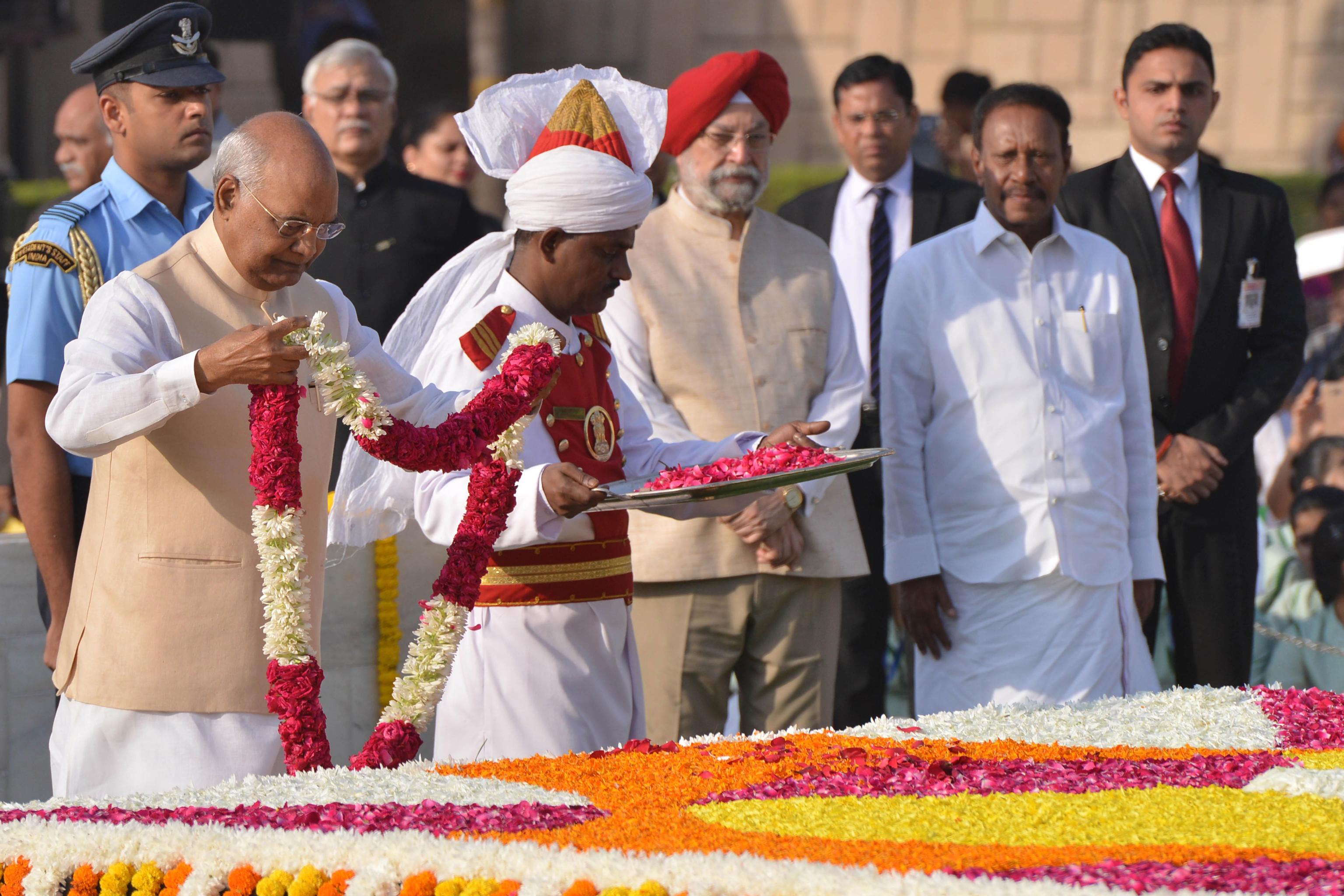 L'omaggio del presidente indiano, Ram Nath Kovind