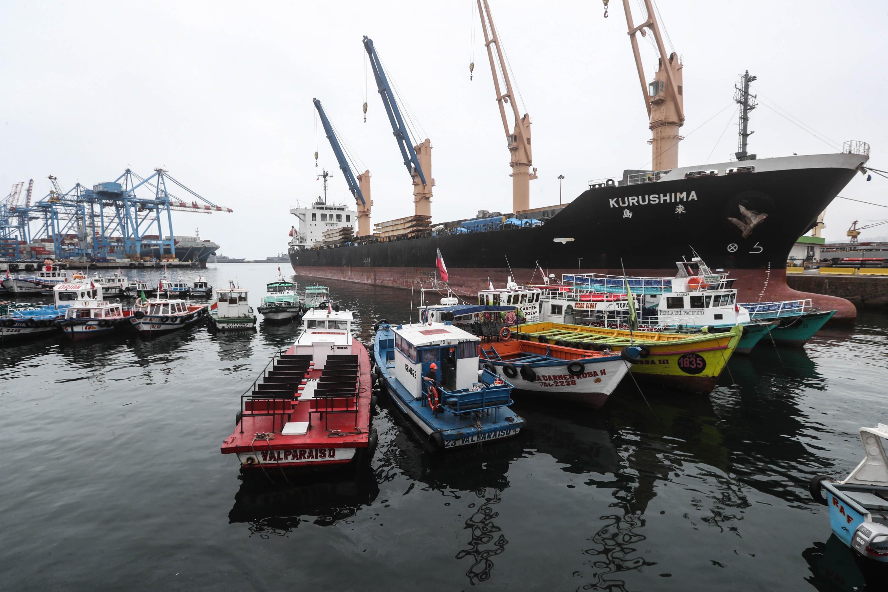Il porto di Valparaiso, vero motore economico della città cilena