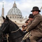 I butteri, pastori a cavallo, in piazza San Pietro