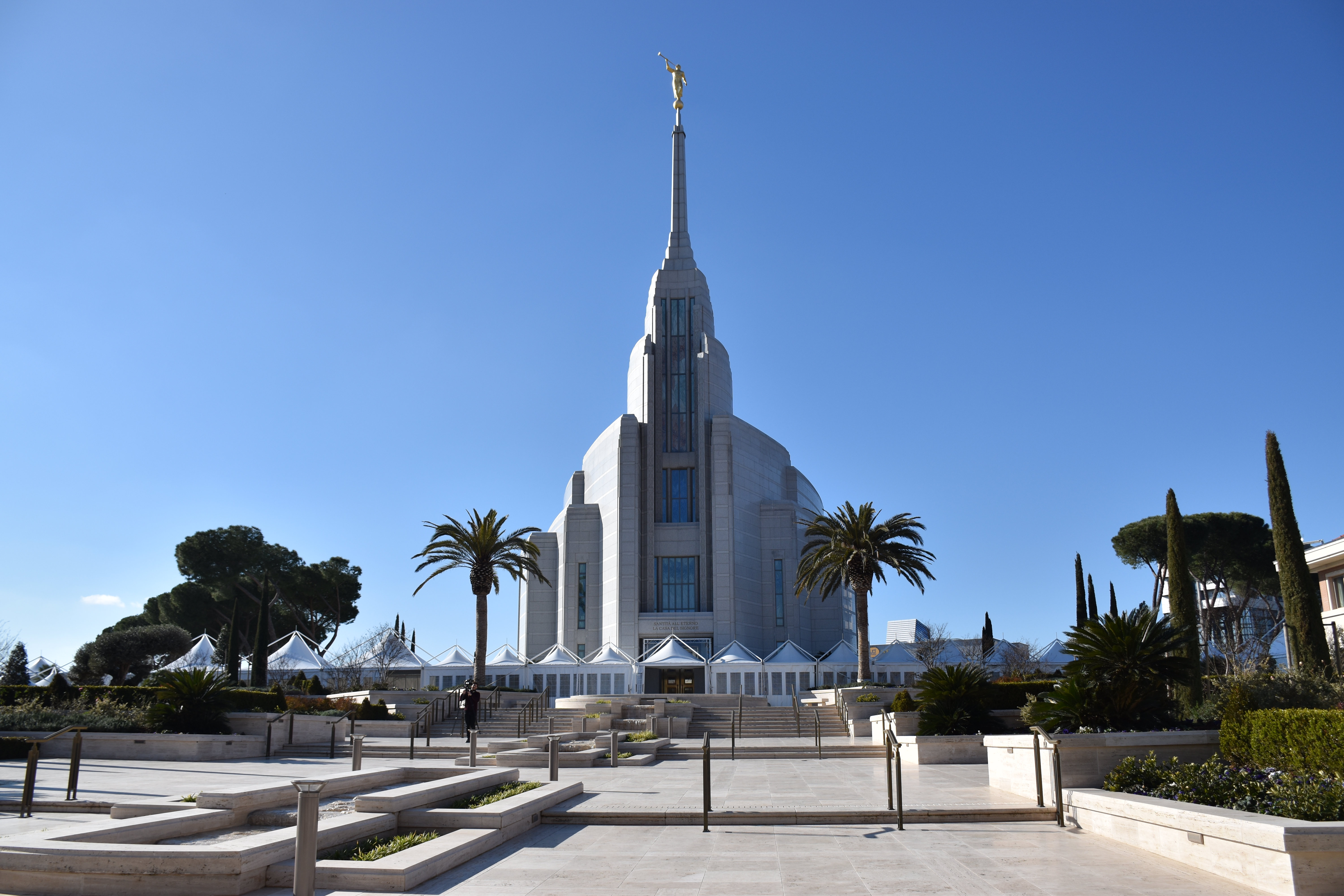 Il Tempio di Roma che sorge all'interno del complesso della Chiesa mormone