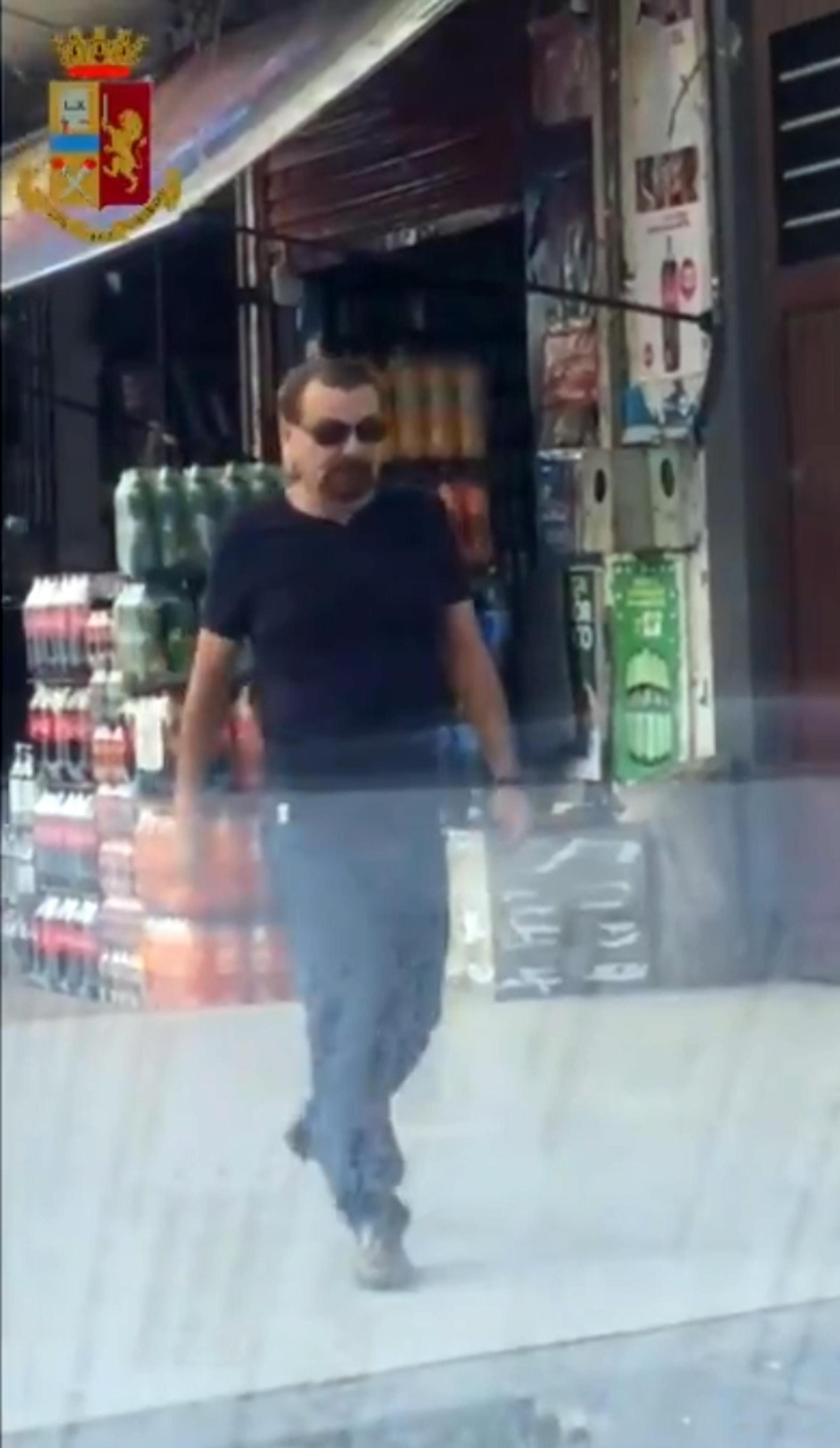 Cesare Battisti, prima dell'arresto, in un fermo immagine di un video della Polizia di Stato.