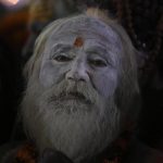 Un Naga Sadhu in processione