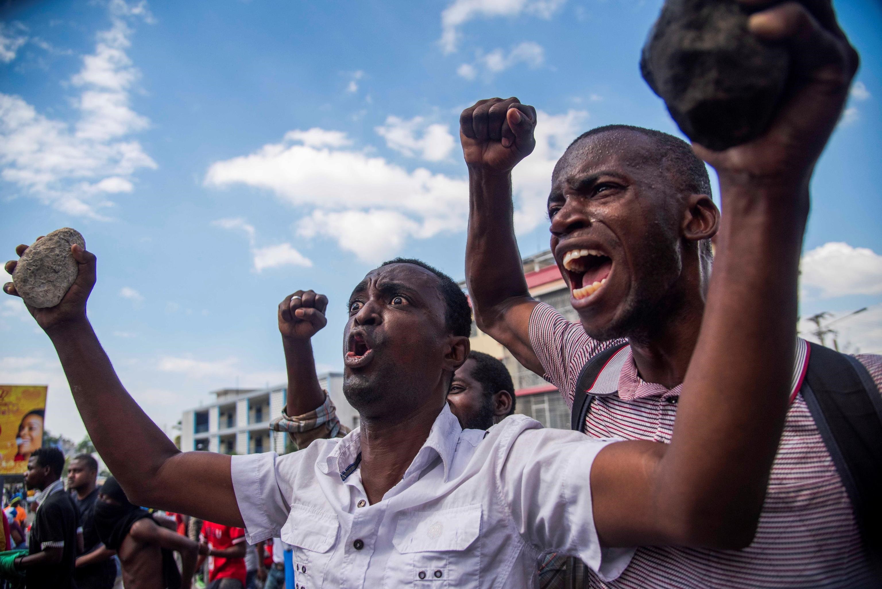 L'urlo di protesta si leva alto a due anni esatti dall'elezione di Jovenel Moise