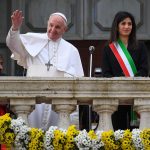Il Papa con la sindaca di Roma Virginia Raggi
