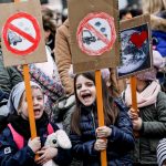 La manifestazione di oggi ha coinvolto anche i più piccoli