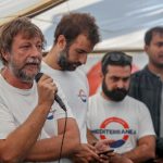 Luca Casarini, ex leader no global, era a bordo della Mare Jonio per coordinare la missione. Qui in una conferenza stampa di presentazione delle attività della Ong Mediterranea Saving Humans