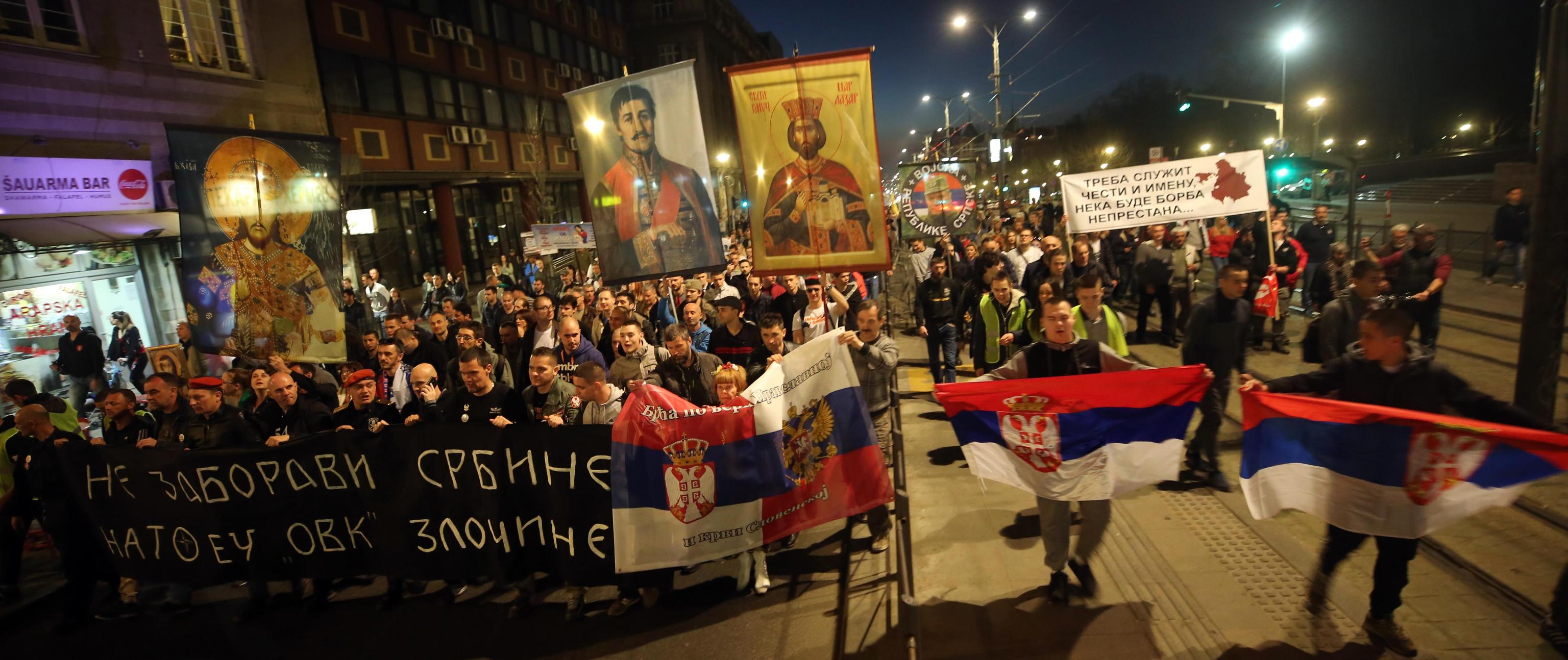 Ieri si è svolta a Belgrado una manifestazione per il ventesimo anniversario dai bombardamenti Nato in Jugoslavia Ieri si è svolta a Belgrado una manifestazione per il ventesimo anniversario dai bombardamenti Nato in Jugoslavia