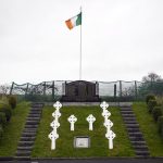 La vista dell'Hunger Strike Memorial che ricorda i repubblicani che morirono tra il 1917 e il 1981 La vista dell'Hunger Strike Memorial che ricorda i repubblicani che morirono tra il 1917 e il 1981