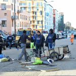 Le forze dell'ordine presidiano lo sgombero di Torino Le forze dell'ordine presidiano lo sgombero di Torino