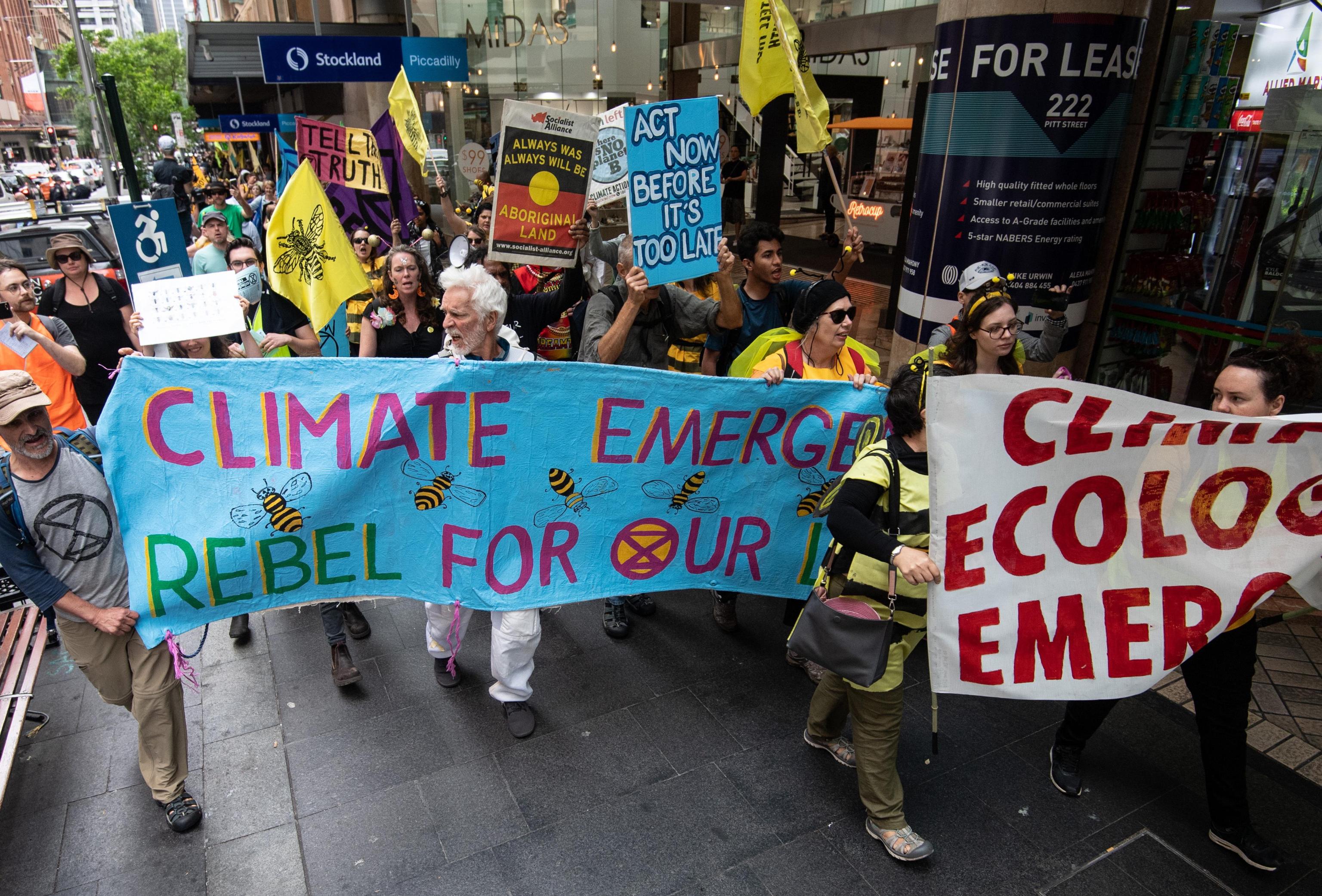 Attivisti per le strade di Sydney