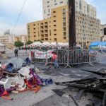 I danni della manifestazione avvenuta in piazza dei Martiri a Beirut I danni della manifestazione avvenuta in piazza dei Martiri a Beirut