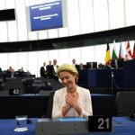 Ursula Von Der Leyen, 16 luglio: l'ex ministro della difesa tedesco viene nominato presidente della Commissione Europea a Strasburgo Ursula Von Der Leyen, 16 luglio: l'ex ministro della difesa tedesco viene nominato presidente della Commissione Europea a Strasburgo