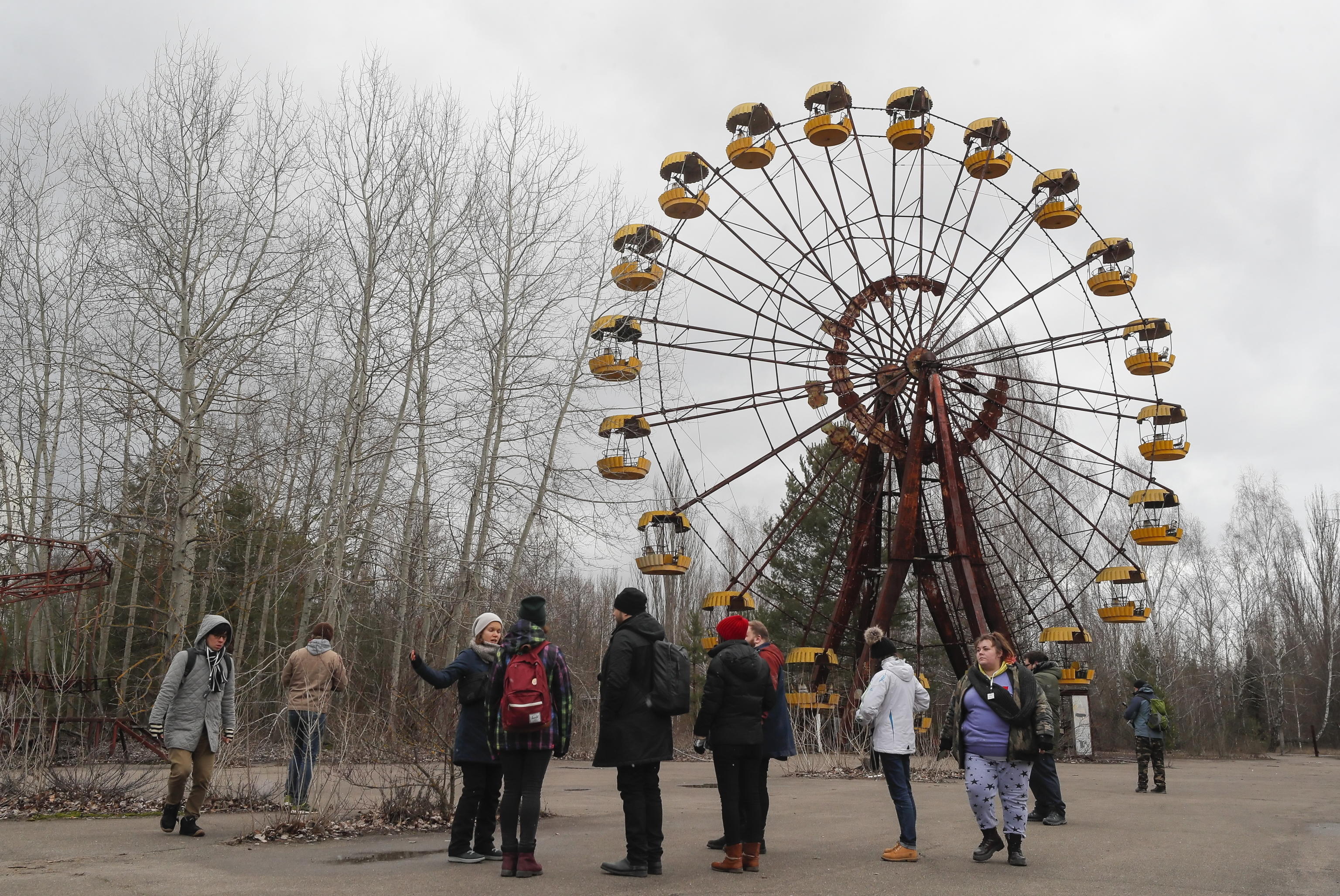 La ruota panoramica nel parco giochi di Prypyat La ruota panoramica nel parco giochi di Prypyat