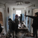 L'interno di un edificio nel villaggio abbandonato di Zalissia, nella "zona della morte" L'interno di un edificio nel villaggio abbandonato di Zalissia, nella "zona della morte"