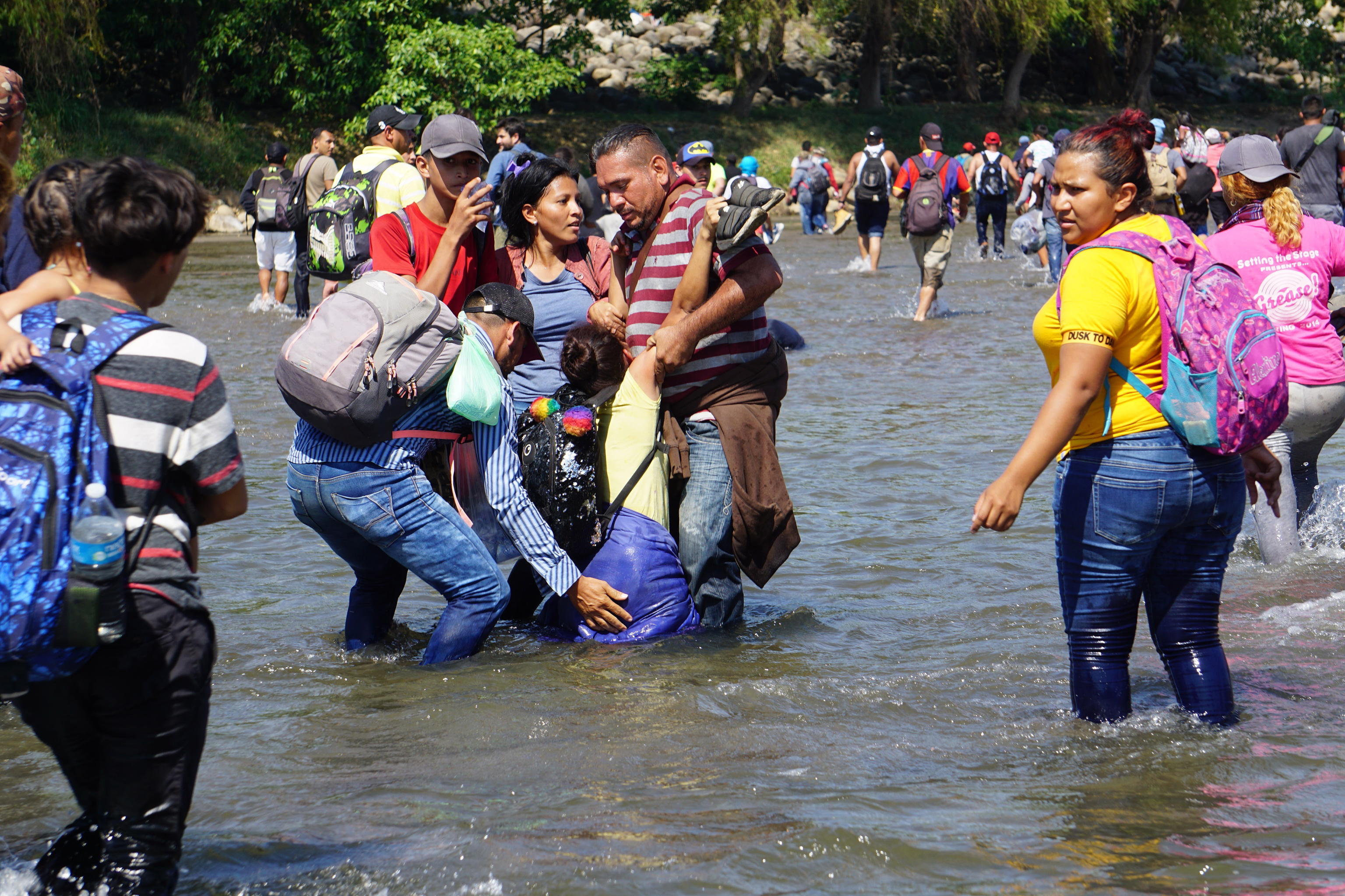Il fiume Suchiate attraversa cento degli 871 chilometri di confine tra Messico e Guatemala