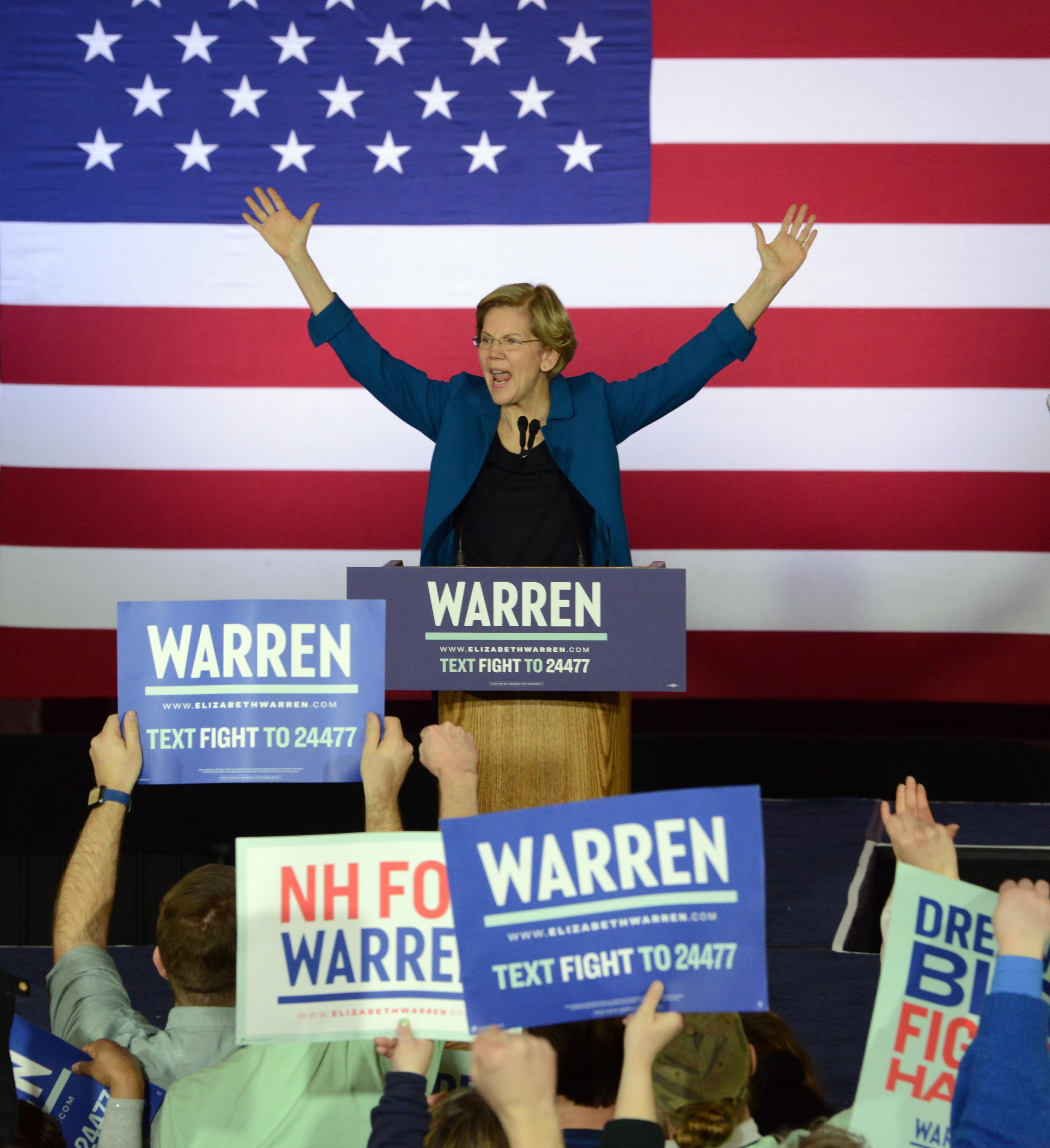 La senatrice Elizabeth Warren, grande favorita, è rimasta ferma al 9,4%