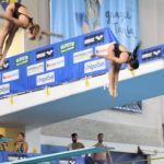 Le atlete Valeria Valente e Arianna Eleuteri (Di Biasi) nella gara sincro da tre metri