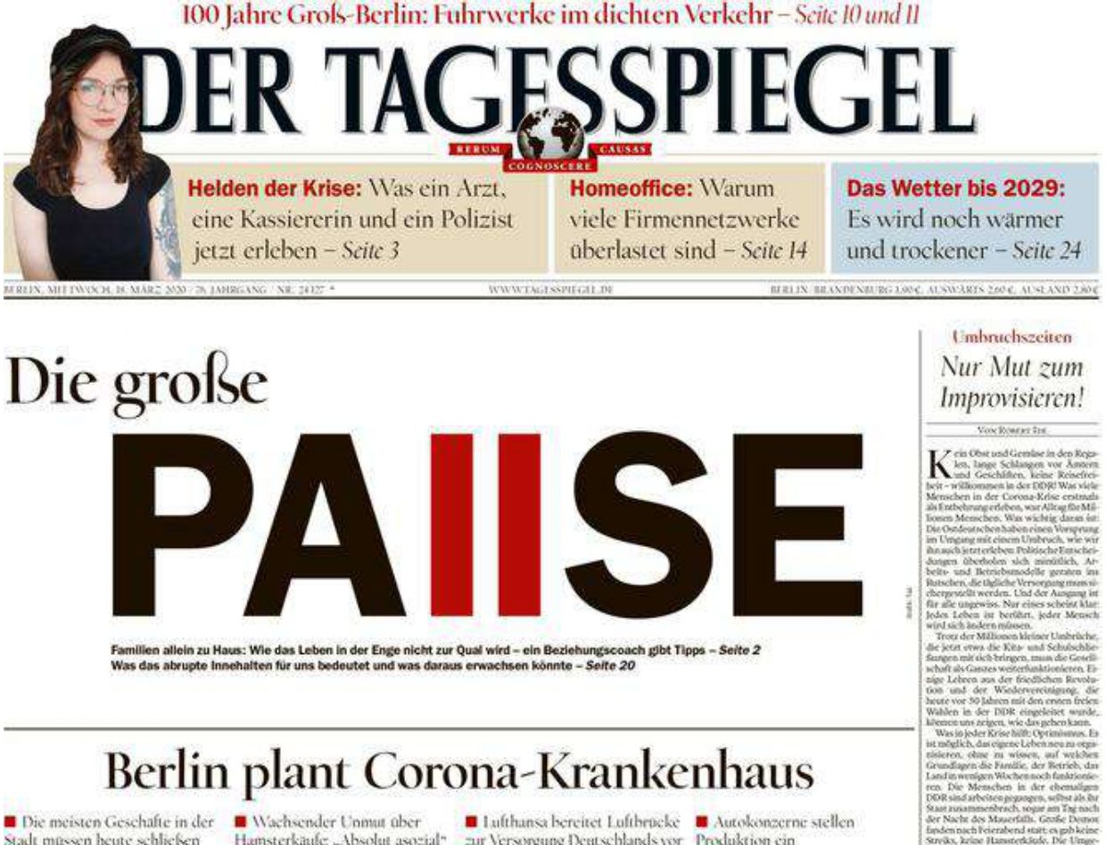 Der Tagesspiegel - "La grande pausa"