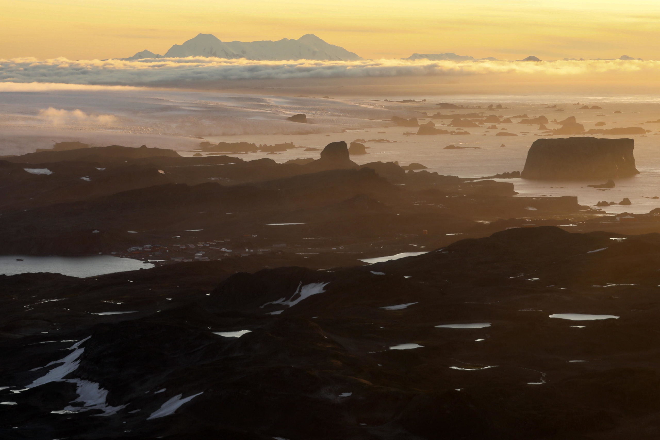 Vista generale dell'Isola di Re Giorgio, a gennaio 2020 non ha mai nevicato