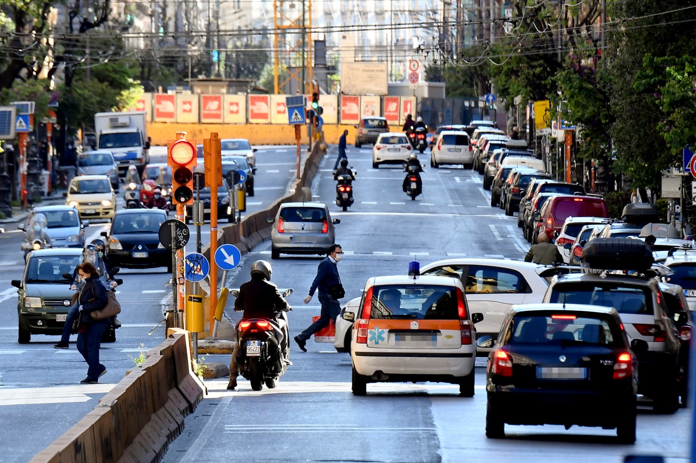 Questa la situazione stamattina a Corso Umberto, Napoli Questa la situazione stamattina a Corso Umberto, Napoli