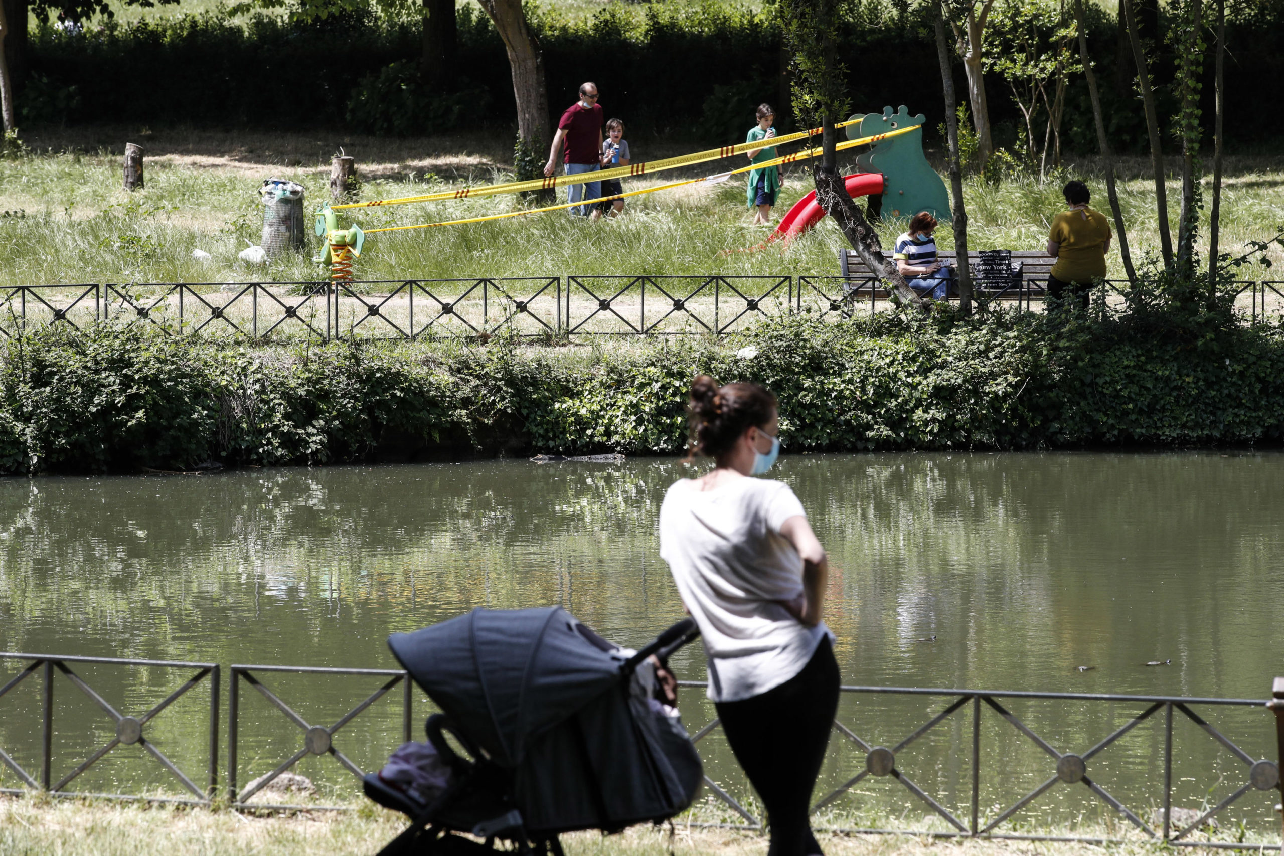 Con il passeggino a Villa Borghese