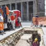 Al Pantheon di Roma è stata riportata alla luce l'antica pavimentazione di epoca imperiale