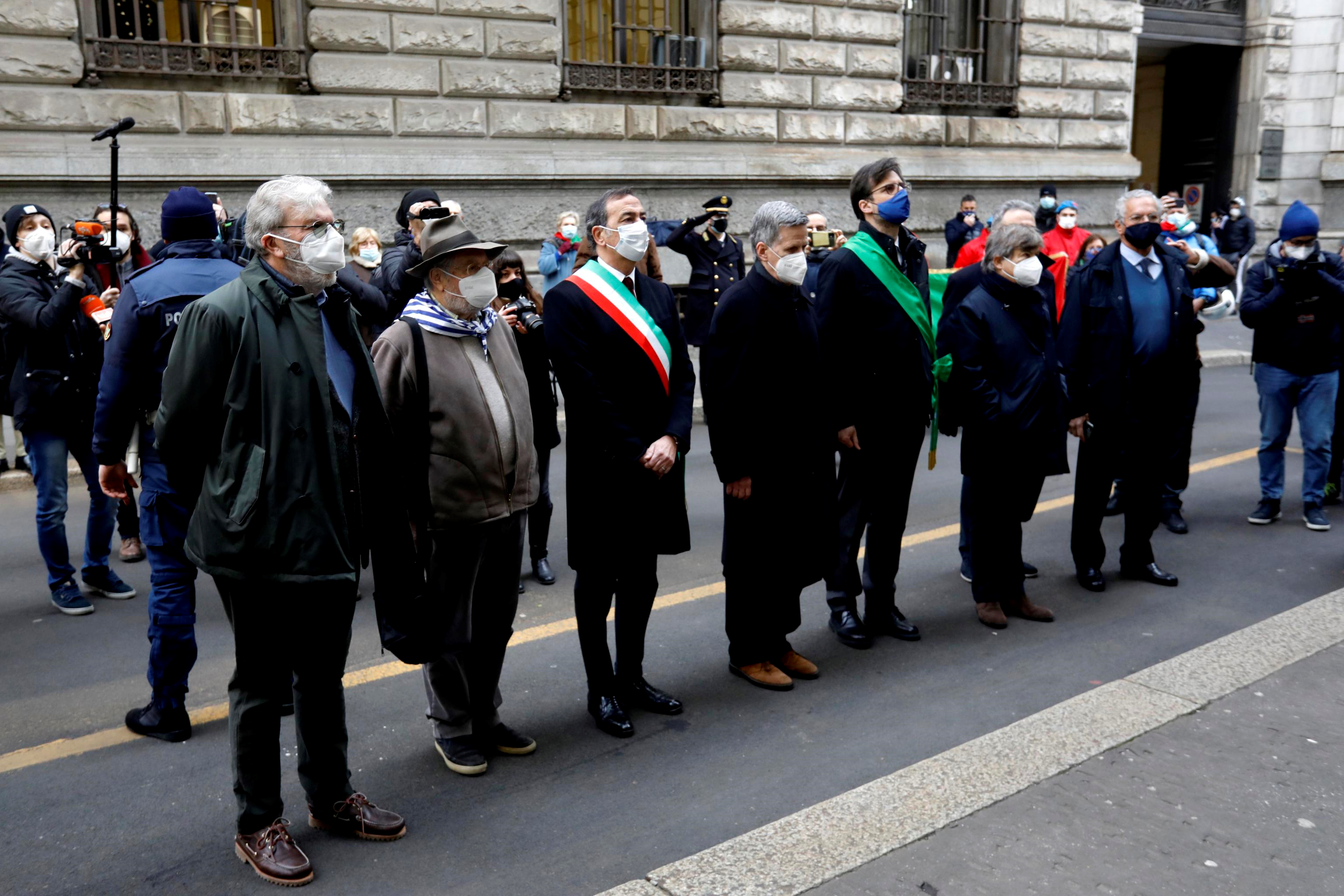 Il sindaco di Milano Giuseppe Sala all'iniziativa per la Giornata della Memoria Il sindaco di Milano Giuseppe Sala all'iniziativa per la Giornata della Memoria