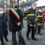Il sindaco di Torino Chiara Appendino durante la celebrazione al cimitero monumentale Il sindaco di Torino Chiara Appendino durante la celebrazione al cimitero monumentale
