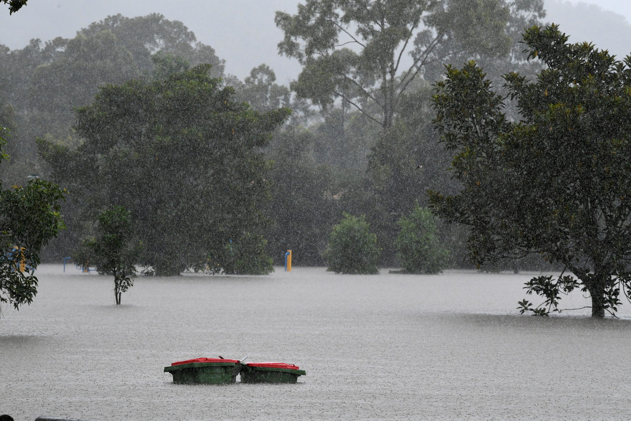 Pioggia torrenziale a Mudgeeraba, nella Gold Coast