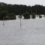 Strade sommerse dall'alluvione a Brisbane