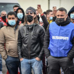 Alcuni corrieri Amazon in sciopero a Milano