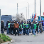 Lo sciopero dei corrieri Amazon assieme alla Uil a Brandizzo, Torino