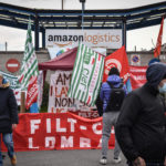I corrieri Amazon in sciopero assieme alla Cisl a Brandizzo, Torino