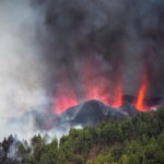 Una bocca di lava nel parco nazionale di Cumbre Vieja