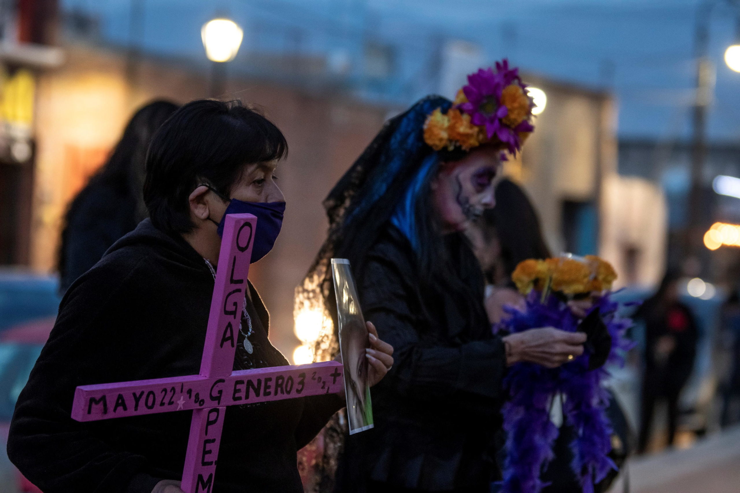 Donne messicane partecipano alla marcia a Saltillo Donne messicane partecipano alla marcia a Saltillo