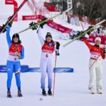 Il podio completato dalla svedese vincitrice Sara Hector e dalla svizzera Lara Gut-Behrami, terza