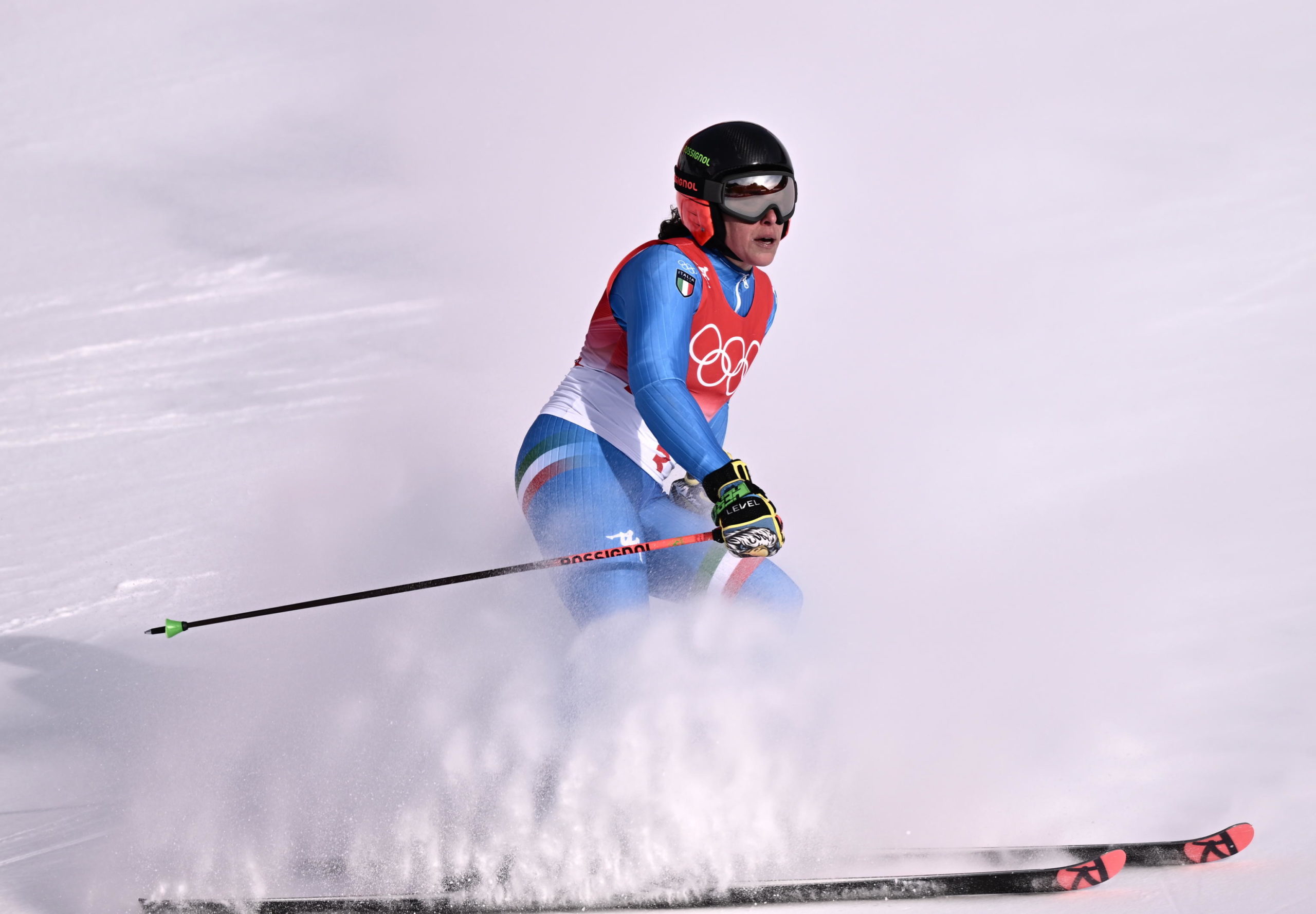 Federica Brignone al termine della seconda manche dello slalom gigante