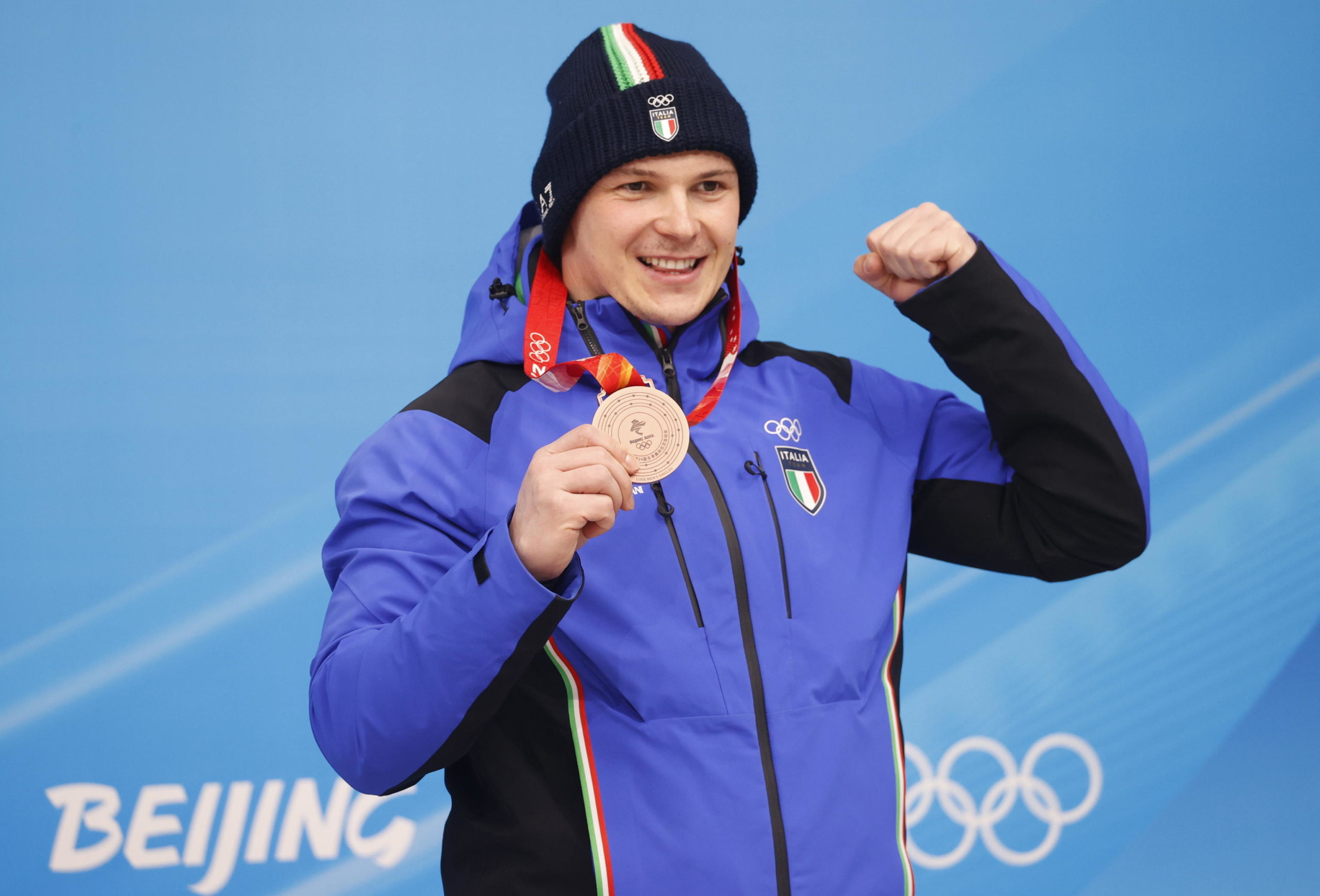 La medaglia di bronzo di Dominik Fischnaller nel singolo maschile dello slittino alle Olimpiadi invernali di Pechino