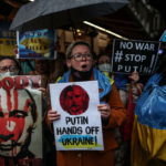 La manifestazione contro la guerra in Ucraina a Istanbul, Turchia La manifestazione contro la guerra in Ucraina a Istanbul, Turchia