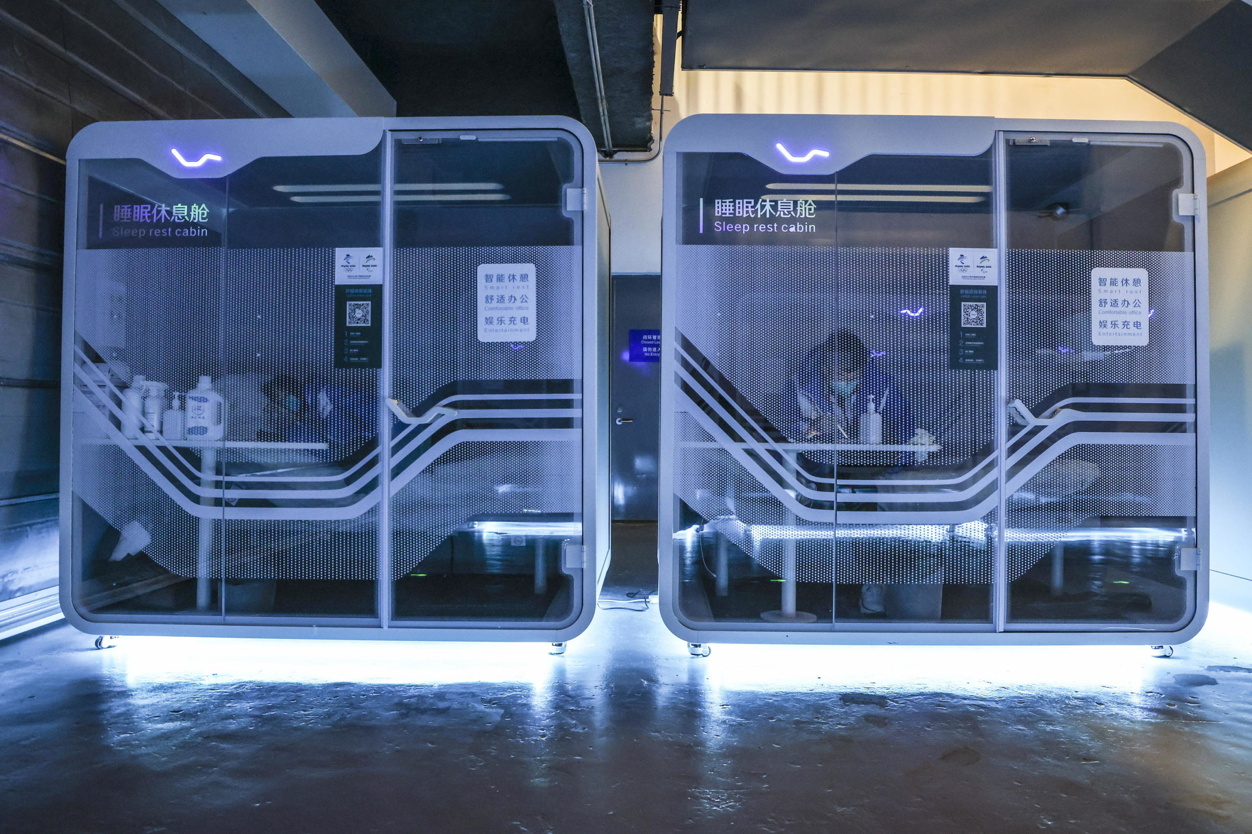 Gli operatori sanitari si riposano in cabine dedicate Gli operatori sanitari si riposano in cabine dedicate