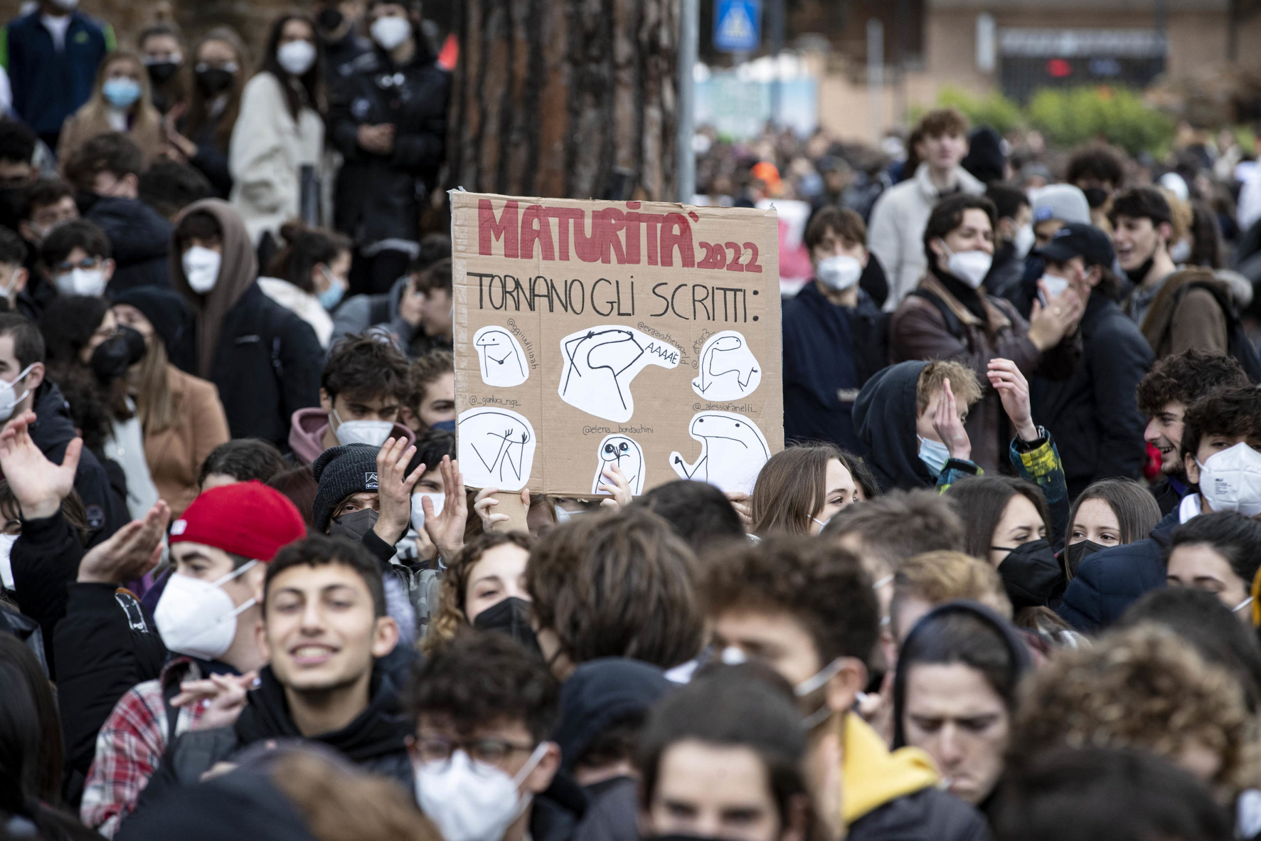 Maturità 2022: i ragazzi in protesta a Roma