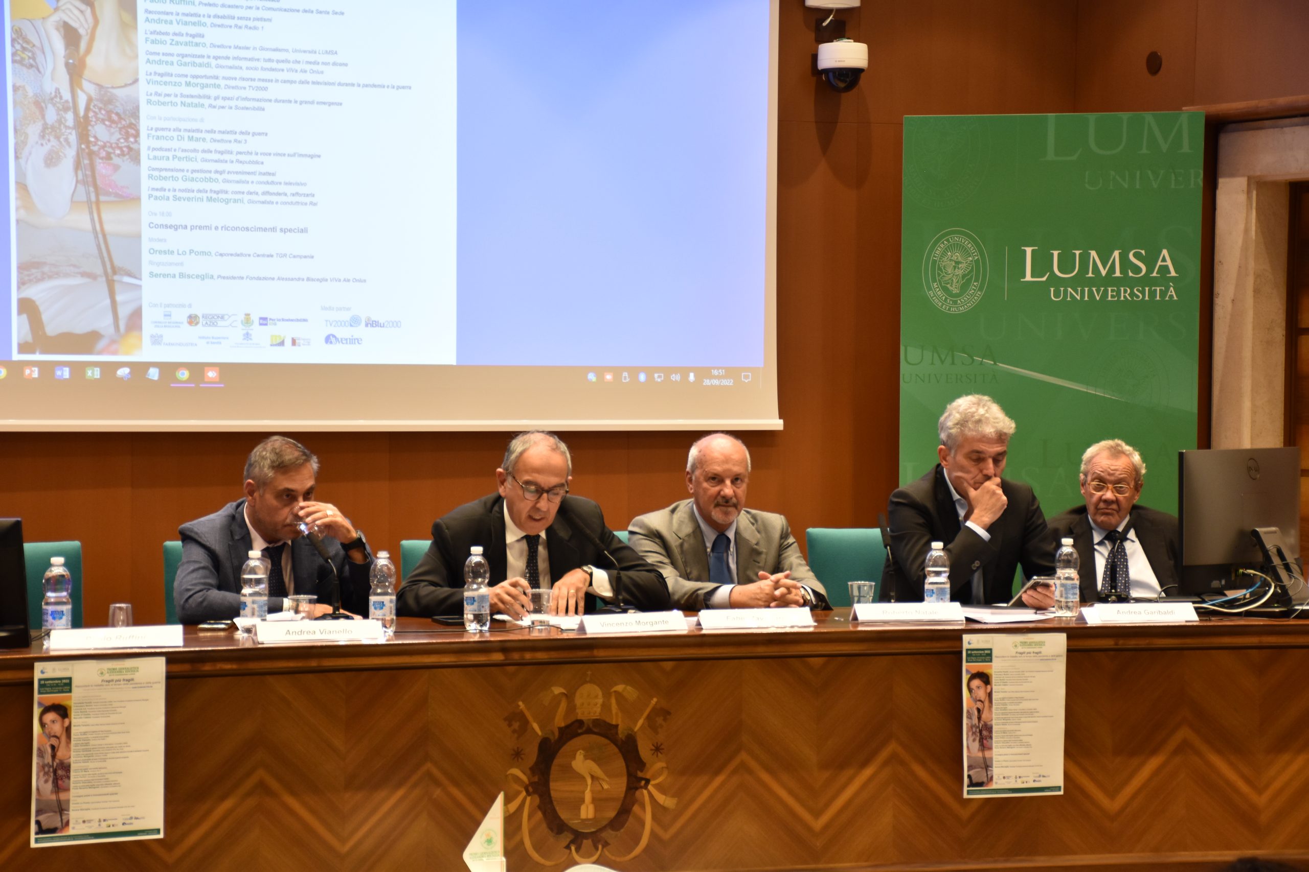 La cerimonia di premiazione per il premio giornalistico Alessandra Bisceglia