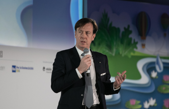 L'amministratore delegato di Acea Fabrizio Palermo, al convegno "Aquae: la Terra ha sete di azioni concrete".